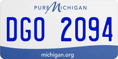 MI license plate DGO2094