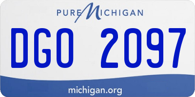 MI license plate DGO2097