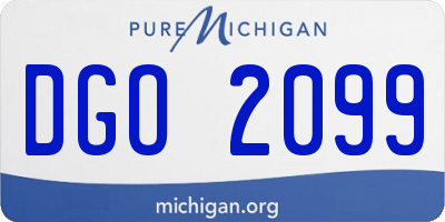 MI license plate DGO2099