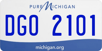 MI license plate DGO2101