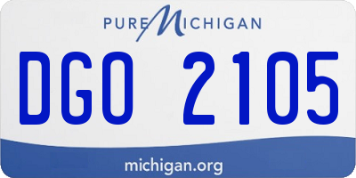 MI license plate DGO2105