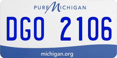 MI license plate DGO2106