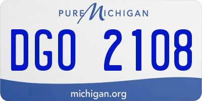 MI license plate DGO2108