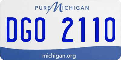 MI license plate DGO2110