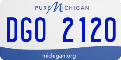 MI license plate DGO2120