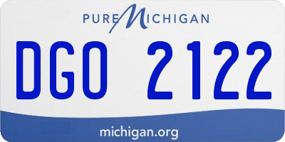 MI license plate DGO2122