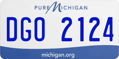 MI license plate DGO2124