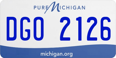 MI license plate DGO2126