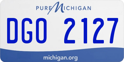 MI license plate DGO2127