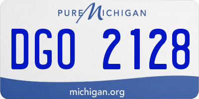 MI license plate DGO2128