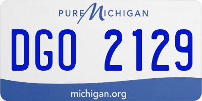 MI license plate DGO2129