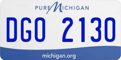 MI license plate DGO2130