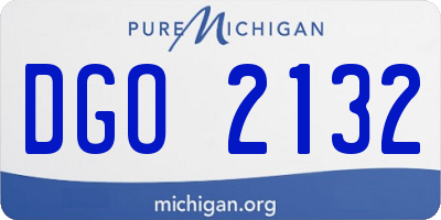 MI license plate DGO2132