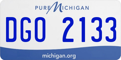 MI license plate DGO2133