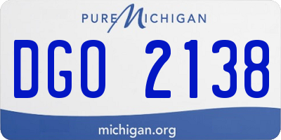 MI license plate DGO2138