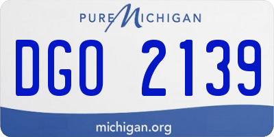 MI license plate DGO2139