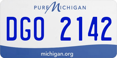 MI license plate DGO2142