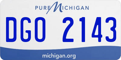 MI license plate DGO2143