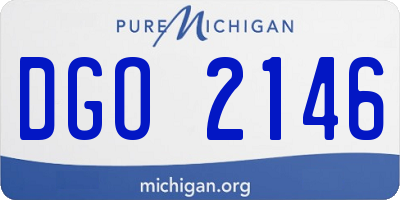 MI license plate DGO2146