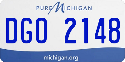 MI license plate DGO2148