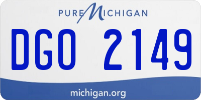 MI license plate DGO2149