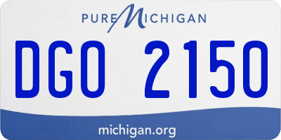 MI license plate DGO2150