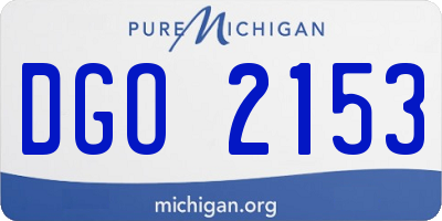 MI license plate DGO2153