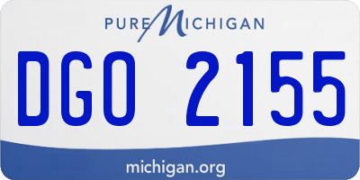 MI license plate DGO2155