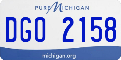MI license plate DGO2158
