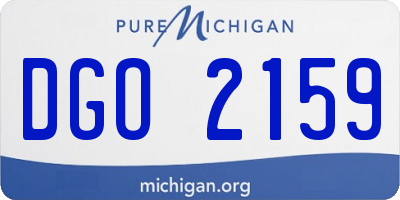 MI license plate DGO2159