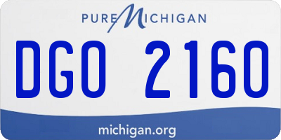 MI license plate DGO2160