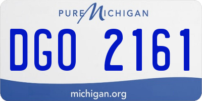 MI license plate DGO2161