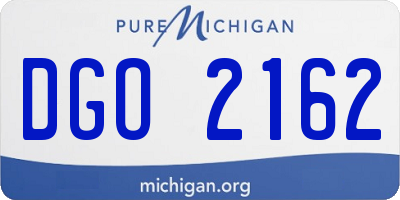 MI license plate DGO2162