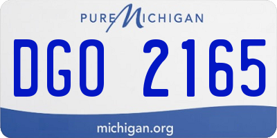 MI license plate DGO2165