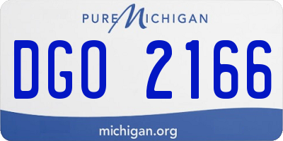 MI license plate DGO2166