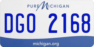 MI license plate DGO2168
