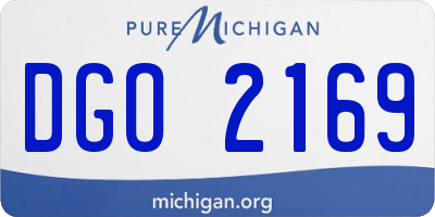 MI license plate DGO2169