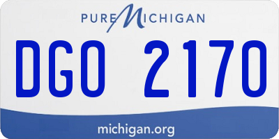 MI license plate DGO2170