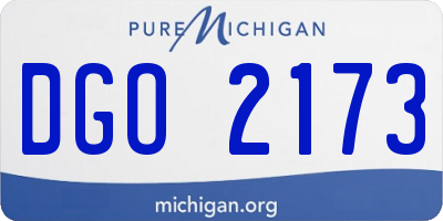 MI license plate DGO2173