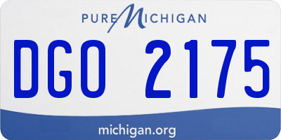MI license plate DGO2175