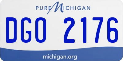MI license plate DGO2176