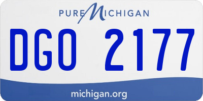 MI license plate DGO2177