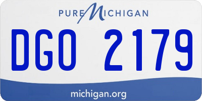 MI license plate DGO2179