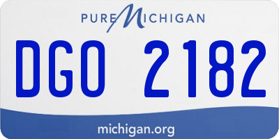MI license plate DGO2182