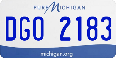 MI license plate DGO2183