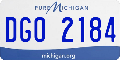MI license plate DGO2184