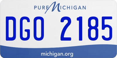 MI license plate DGO2185