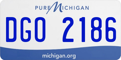 MI license plate DGO2186