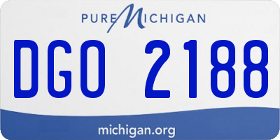 MI license plate DGO2188