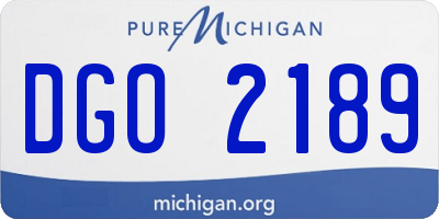 MI license plate DGO2189